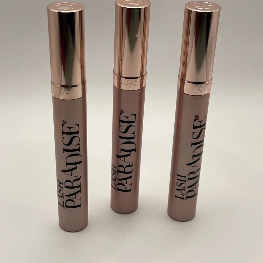Lot of 3 L'Oreal Paris Lash Paradise Mascara Blackest Black & NYX Butter Gloss‎